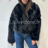 Veste Mia courte en fausse fourrure – beige ou noir | ALIVE STORE