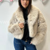 Veste Mia courte en fausse fourrure – beige ou noir | ALIVE STORE