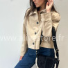 VESTE ROMY BEIGE COURTE CLASSIQUE – ALIVE STORE