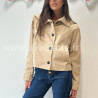 VESTE ROMY BEIGE COURTE CLASSIQUE – ALIVE STORE