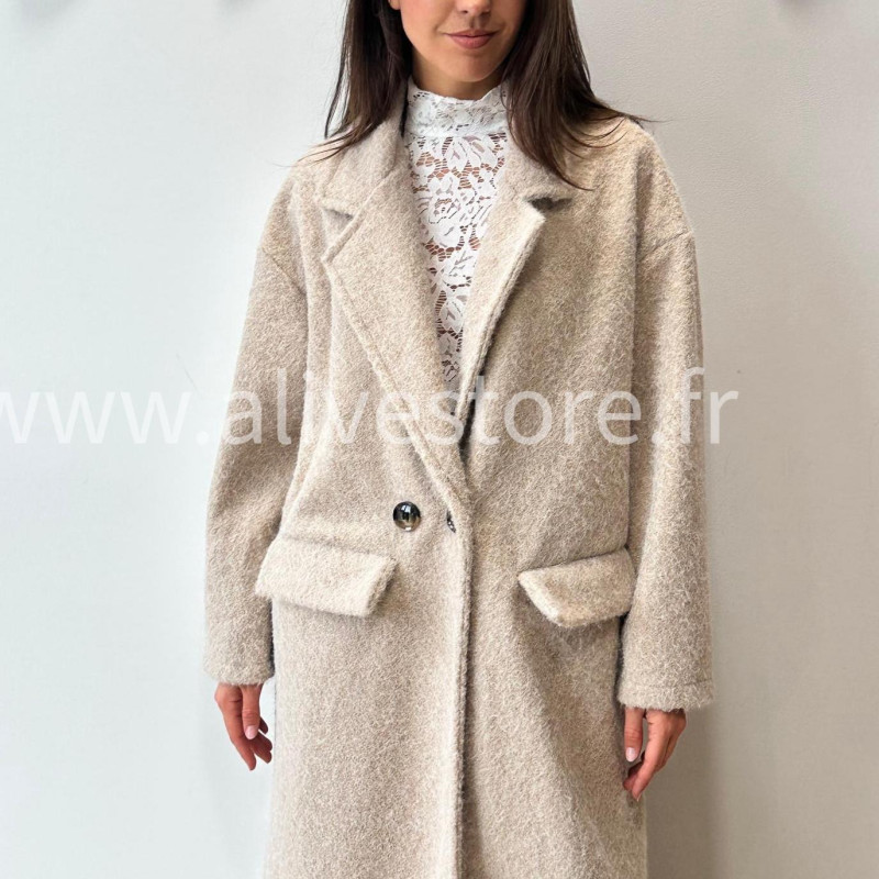 MANTEAU IVY LONG BEIGE MODERNE – ALIVE STORE