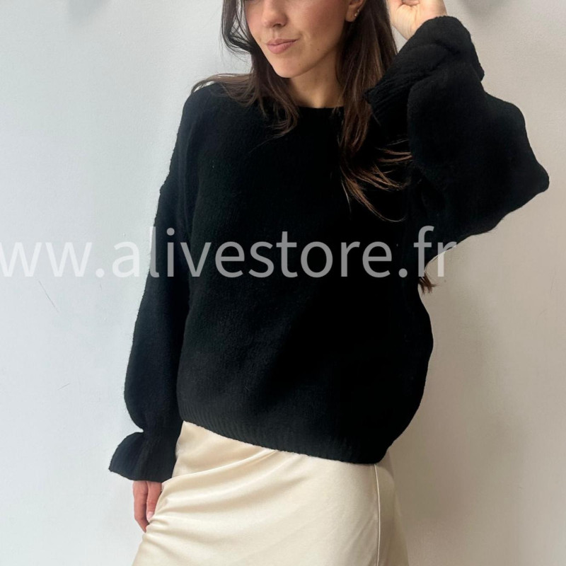 PULL LOREN BLANC MANCHES BOUFFANTES – ALIVE STORE