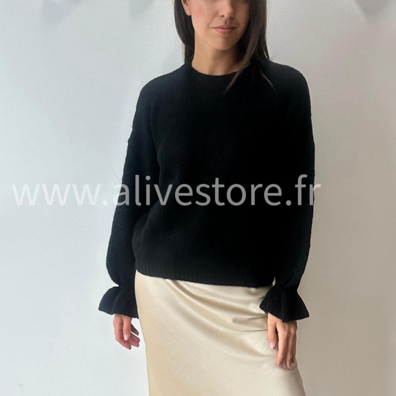 PULL LOREN BLANC MANCHES BOUFFANTES – ALIVE STORE