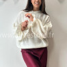 PULL LOREN BLANC MANCHES BOUFFANTES – ALIVE STORE