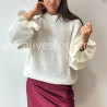 PULL LOREN BLANC MANCHES BOUFFANTES – ALIVE STORE