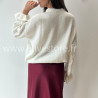 PULL LOREN BLANC MANCHES BOUFFANTES – ALIVE STORE