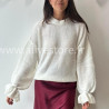 PULL LOREN BLANC MANCHES BOUFFANTES – ALIVE STORE
