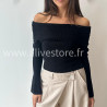 PULL GEMMA GRIS COL BARDOT FEMME – ALIVE STORE