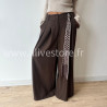 PANTALON LOU LARGE BEIGE AVEC FOULARD – ALIVE STORE