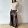 PANTALON LOU LARGE BEIGE AVEC FOULARD – ALIVE STORE