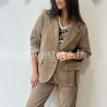 BLAZER MAIA VELOURS CÔTELÉ BEIGE – ALIVE STORE