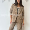 BLAZER MAIA VELOURS CÔTELÉ BEIGE – ALIVE STORE