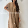 ROBE NOA DOUCE BEIGE CAMEL LONGUE – ALIVE STORE
