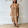 ROBE NOA DOUCE BEIGE CAMEL LONGUE – ALIVE STORE