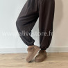 PANTALON INES LARGE BAS SERRÉ TAUPE – ALIVE STORE