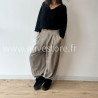 PANTALON INES LARGE BAS SERRÉ TAUPE – ALIVE STORE