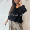 PULL CÉLINE TAUPE MAILLE EPAISSE – ALIVE STORE