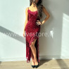 ROBE LONGUE SEQUINS BORDEAUX FÊTES – ALIVE STORE