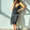 ROBE MI-LONGUE SEQUINS NOIR FÊTES – ALIVE STORE