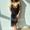 ROBE MI-LONGUE SEQUINS NOIR FÊTES – ALIVE STORE