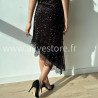 ROBE MI-LONGUE SEQUINS NOIR FÊTES – ALIVE STORE