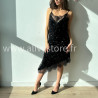 ROBE MI-LONGUE SEQUINS NOIR FÊTES – ALIVE STORE