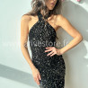 ROBE MI-LONGUE DOS NU SEQUINS NOIR – ALIVE STORE