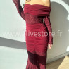 ROBE LÉNA EN DENTELLE BORDEAUX – ALIVE STORE