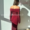 ROBE LÉNA EN DENTELLE BORDEAUX – ALIVE STORE