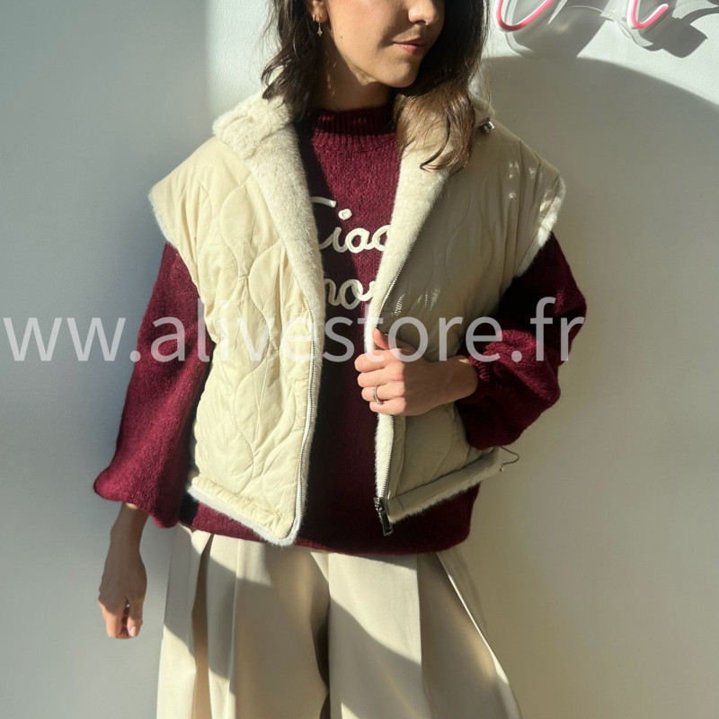 Veste réversible fourrure femme – ALIVE STORE