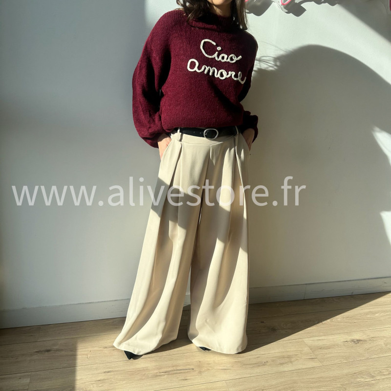 Pantalon large Eva femme ceinture incluse Alive Store