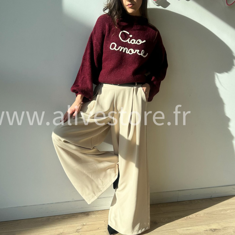 Pantalon large Eva femme ceinture incluse Alive Store
