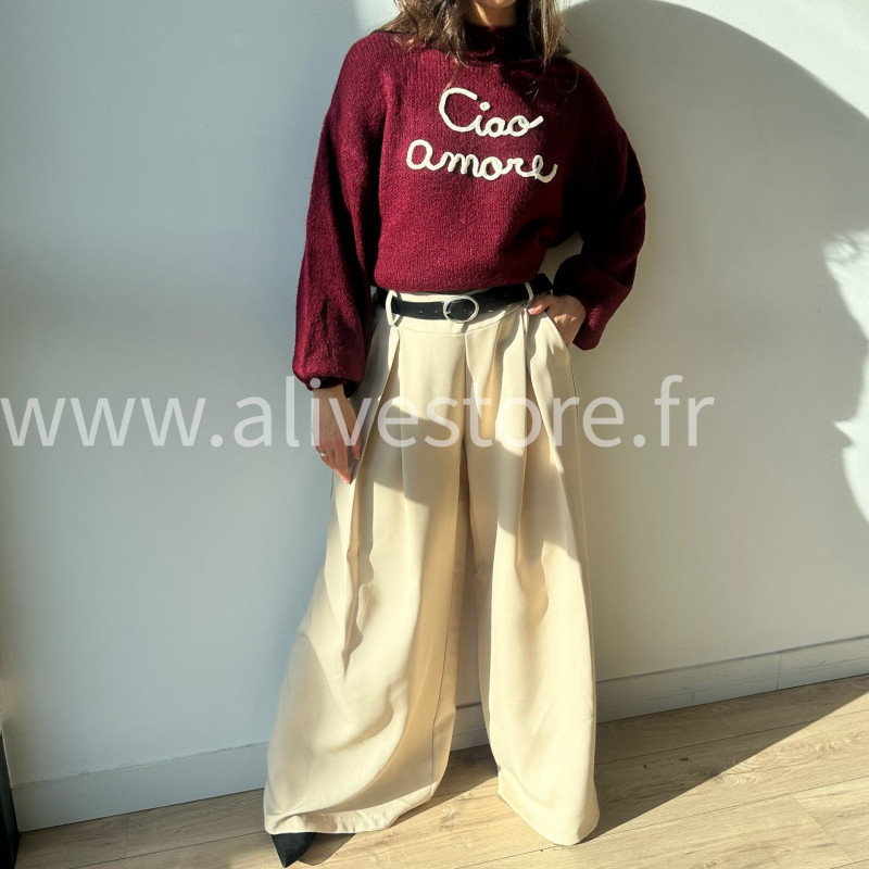 Pantalon large Eva femme ceinture incluse Alive Store