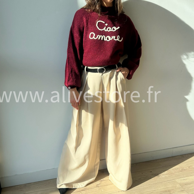 Pantalon large Eva femme ceinture incluse Alive Store