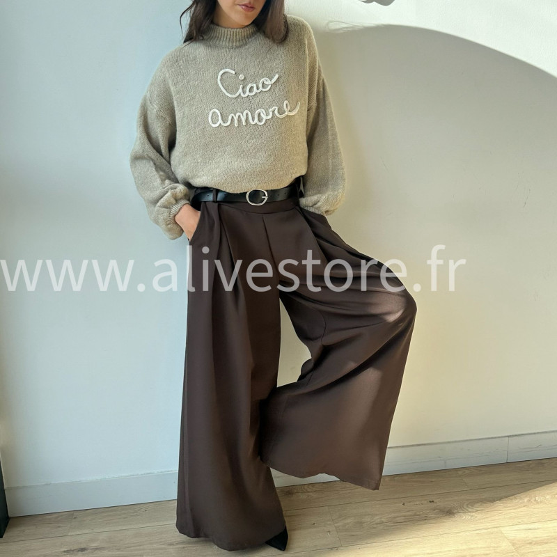 Pantalon large Eva femme ceinture incluse Alive Store