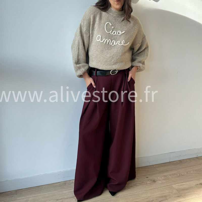 Pantalon large Eva femme ceinture incluse Alive Store