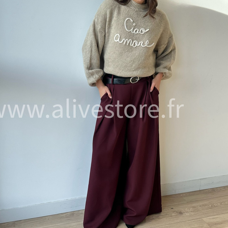 Pantalon large Eva femme ceinture incluse Alive Store