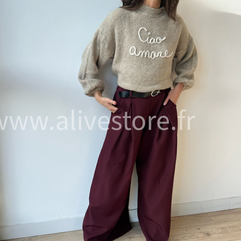 Pantalon large Eva femme ceinture incluse Alive Store