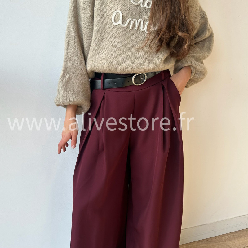 Pantalon large Eva femme ceinture incluse Alive Store