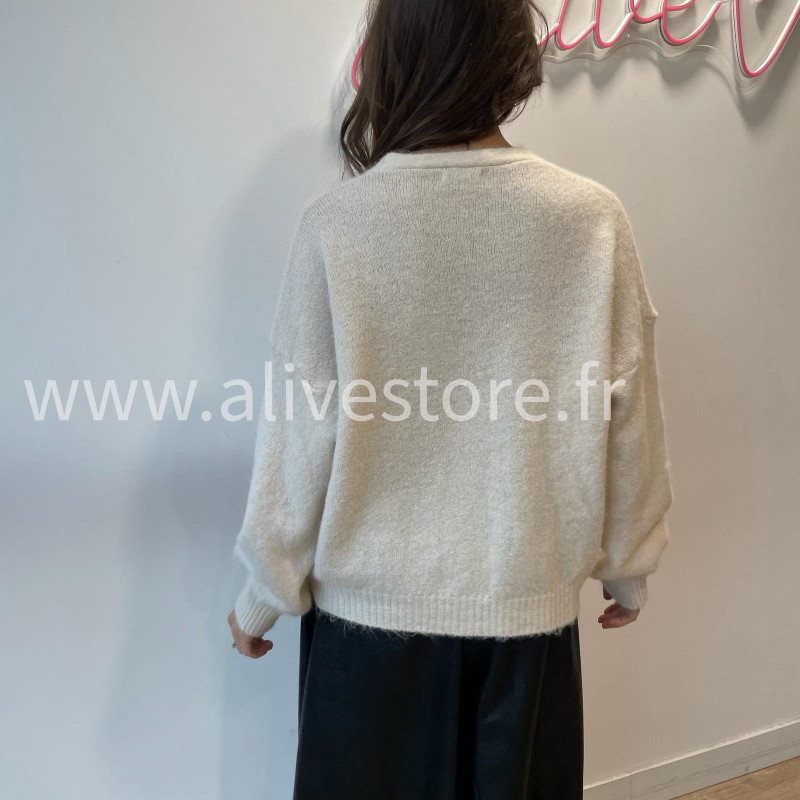 Gilet Élya femme maille douce col V Alive Store