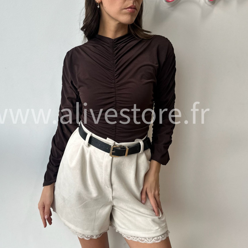 Short dentelle Elya femme avec ceinture – Alive Store