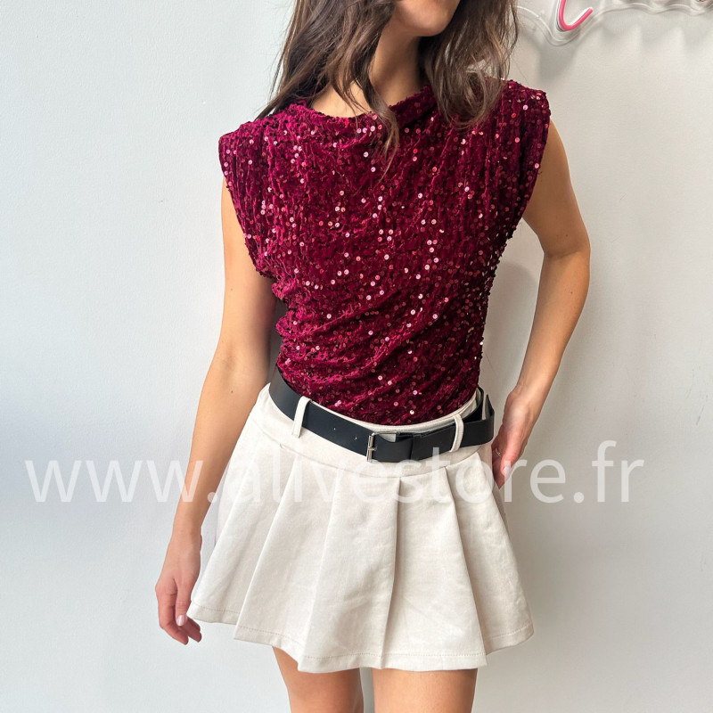 Haut à sequins Giulia femme – Alive Store