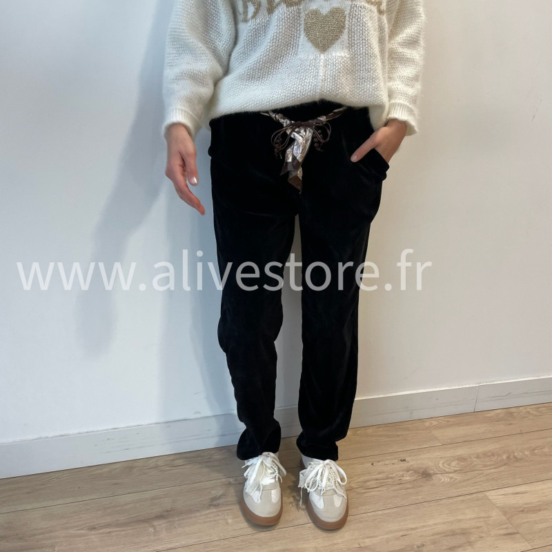 Pantalon Nora femme avec ceinture foulard – Alive Store