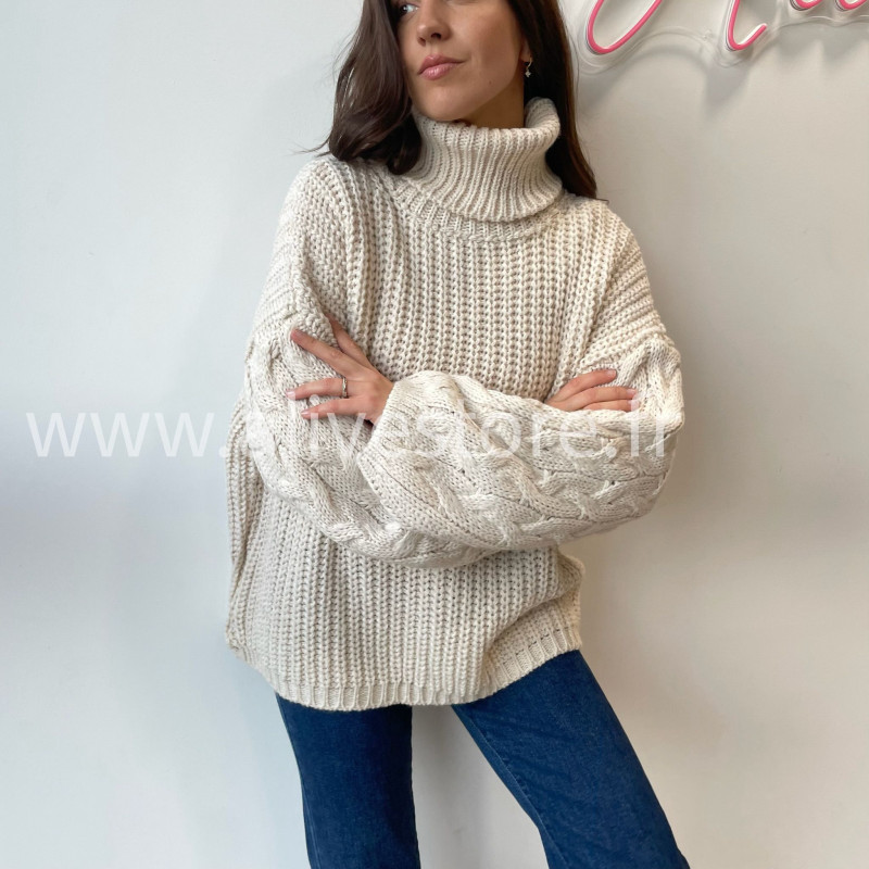Pull Tracy torsadé femme col roulé – Alive Store