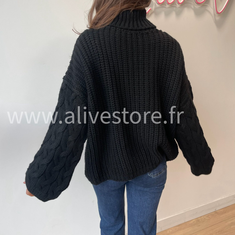 Pull Tracy torsadé femme col roulé – Alive Store