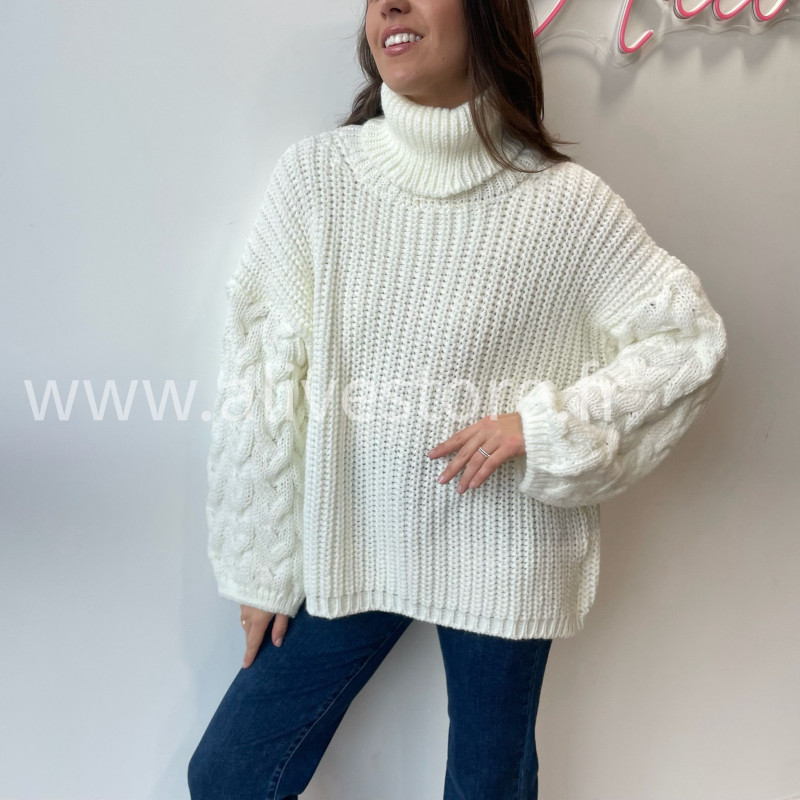 Pull Tracy torsadé femme col roulé – Alive Store