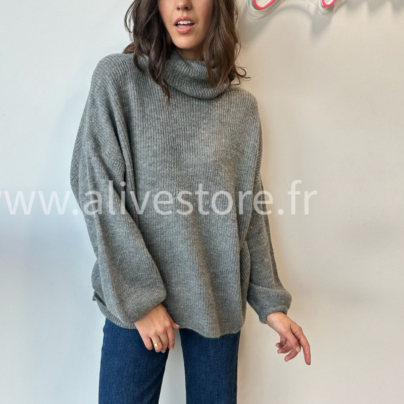 Pull Lia col roulé laine femme – Alive Store