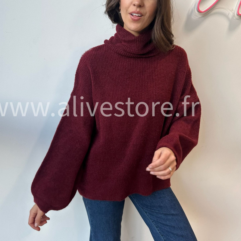 Pull Lia col roulé laine femme – Alive Store