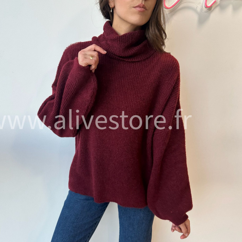 Pull Lia col roulé laine femme – Alive Store