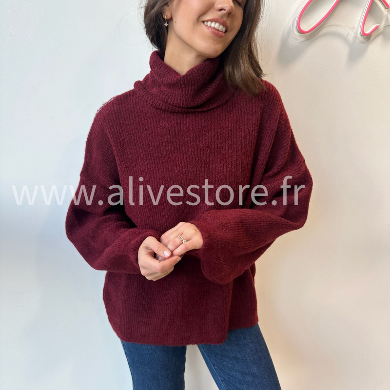 Pull Lia col roulé laine femme – Alive Store